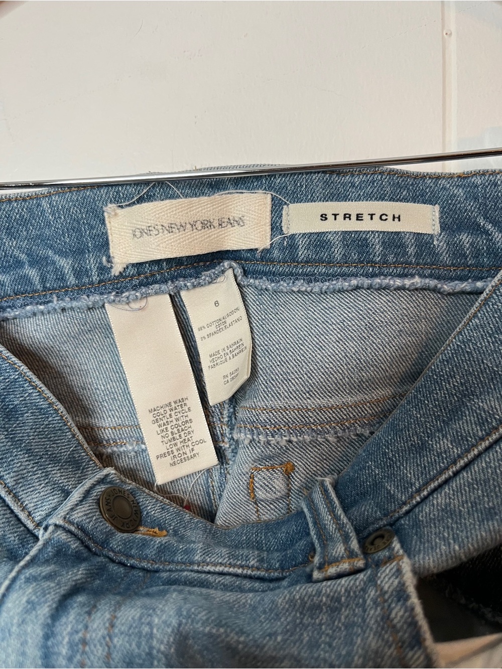 Jones New York Stretch Classic Women's Blue Straight-Leg Jeans Size 6 - Picture 3 of 6